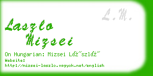 laszlo mizsei business card